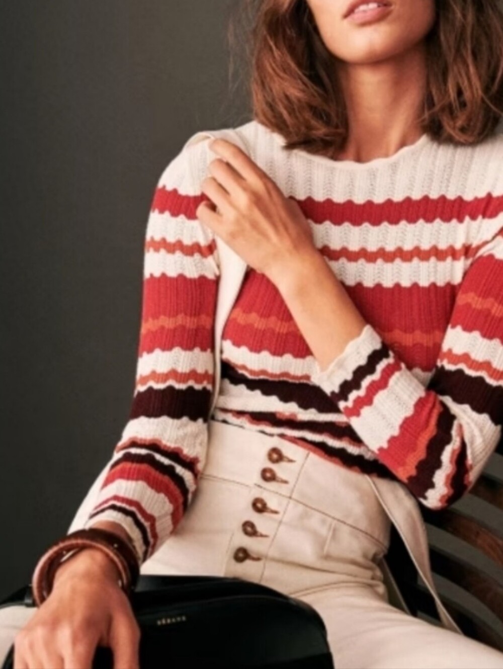 Sezane Ribbed Crewneck Sweater - Picture 4 of 4